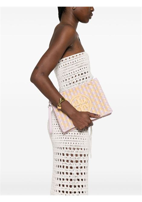 Clutch Ella a quadri in lilla Tory Burch - donna TORY BURCH | 165693500